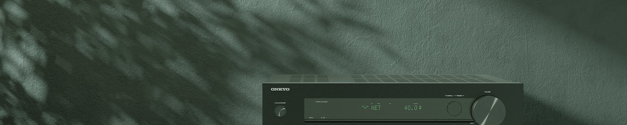 Onkyo AVR Anchored Nav RZ Series background 1 green 2000x400