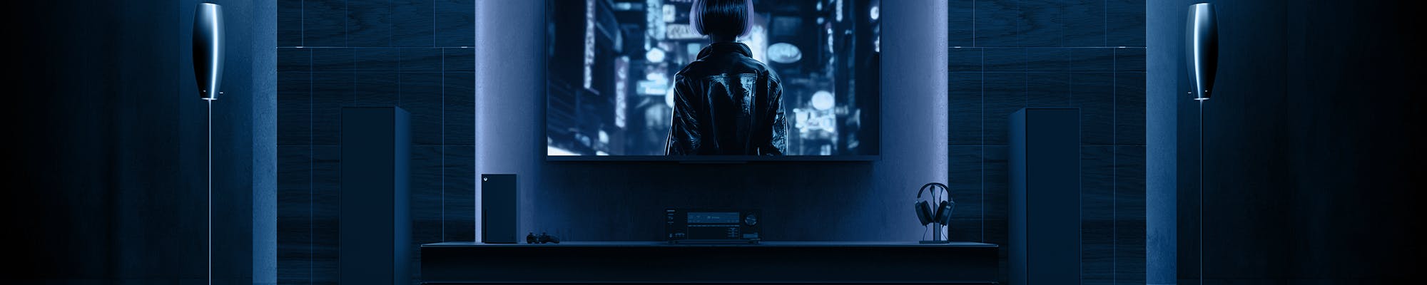 Onkyo AVR Anchored Nav SR Series background blue 2000x400