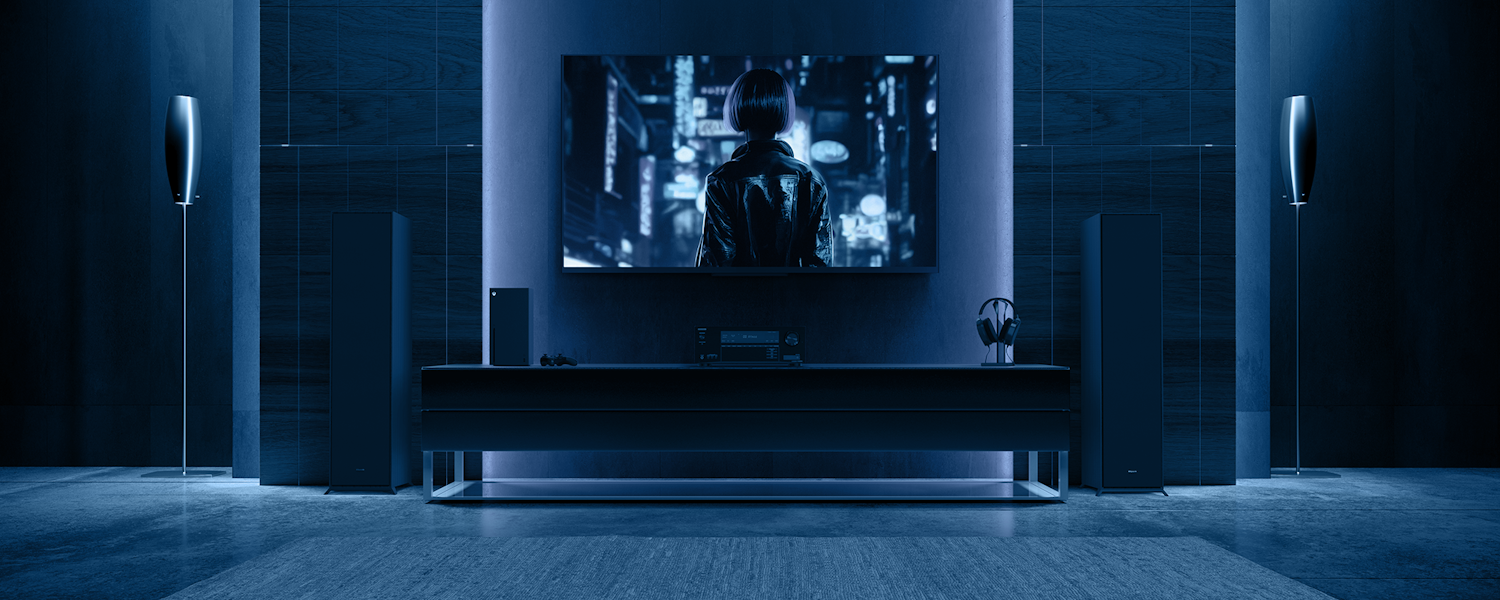 Onkyo AVR Anchored Nav SR Series background blue 2000x800