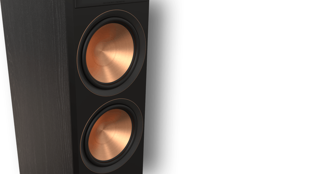 RP 8000 F II closeup of all new cerametallic woofers